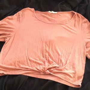 Soft plush tied belly t 🌸